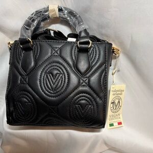 Valentino Orlandi Quilted Black Mini Bag